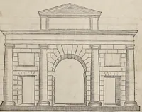 Picture 1 of 42 from Generale reglen der architectvren op de vyve manieren van edificien : te vveten Thvscana, Dorica, Ionica, Corinthia, ende composita, metden exemplen der antiqviteiten die int meeste deel concorderen metde leeringhe van Vitrvvio (1539), leaf 12