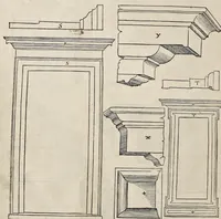 Picture 22 of 42 from Generale reglen der architectvren op de vyve manieren van edificien : te vveten Thvscana, Dorica, Ionica, Corinthia, ende composita, metden exemplen der antiqviteiten die int meeste deel concorderen metde leeringhe van Vitrvvio (1539), leaf 97