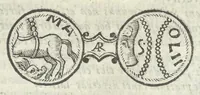 Picture 26 of 31 from Gli Arronzij, ouero, De' marmi antichi. Doue con la vita di Lucio Arronzio Stella e di Marco Arronzio Aquila padouani, si hà notizia delle antichità, riti, monete, medaglie, magistrati, e sacerdozj di Roma, di Padoua, dell'Italia, e dell'Imperio Romano (1655), leaf 131