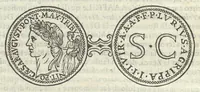 Picture 8 of 31 from Gli Arronzij, ouero, De' marmi antichi. Doue con la vita di Lucio Arronzio Stella e di Marco Arronzio Aquila padouani, si hà notizia delle antichità, riti, monete, medaglie, magistrati, e sacerdozj di Roma, di Padoua, dell'Italia, e dell'Imperio Romano (1655), leaf 57