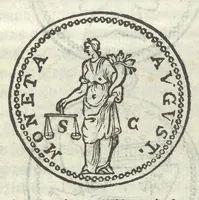 An illustration from Gli Arronzij, ouero, De' marmi antichi. Doue con la vita di Lucio Arronzio Stella e di Marco Arronzio Aquila padouani, si hà notizia delle antichità, riti, monete, medaglie, magistrati, e sacerdozj di Roma, di Padoua, dell'Italia, e dell'Imperio Romano (1655)