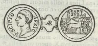Picture 13 of 31 from Gli Arronzij, ouero, De' marmi antichi. Doue con la vita di Lucio Arronzio Stella e di Marco Arronzio Aquila padouani, si hà notizia delle antichità, riti, monete, medaglie, magistrati, e sacerdozj di Roma, di Padoua, dell'Italia, e dell'Imperio Romano (1655), leaf 61