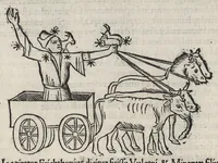 An illustration from Iulii Firmici Astronomicorum libri octo integri & emendati, ex Scythicis oris ad nos nuper allati. Marci Manilii Astronomicorum libri quinque. Arati Phaenomena Germanico Caesare interprete cum commentariis & imaginibus. Arati eiusdem Phaenomenon fragmentum Marco T.C. interprete. Arati eiusdem Phaenomena Ruffo Festo Auienio paraphraste. Arati Phaenomena graece. Theonis Commentaria copiosissima in Arati Phaenomena graece. Procli Diadochi Sphaera graece. Procli eiusdem Sphaera, Thoma Linacro Britanno interprete (1503)