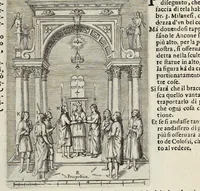 An illustration from Avvertimenti e regole circa l'architettvra civile, scvltvra, pittvra, prospettiva, et architettvra militare per offesa, e difesa di fortezze (1620)