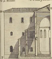 An illustration from Il Tempio Vaticano e sua origine : con gl'edifitii più cospicui, antichi e moderni, fatti dentro e fuori di esso (1694)