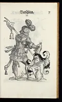 Picture 3 of 56 from Geschlechter Buch : darinn der loblichen kaiserlichẽ Reichs Statt Augspurg so vor fünffhundert vnd mehr Jaren hero, daselbst gewonet, vnd biss auff acht abgestorben auch deren so an der abgestorbnen stat eingenom̃en vnd erhöhet worden seyn : dessgleichen mit was Personen die Röm. Key. May. [et]c. am dritten Augusti im M.D.XLVIIII. Jare ain new Regiment von Raht vnd Gericht auch alle Empter besetzt hat : sampt aines jeden Geschlechts Wapen, Zeichen, Schilt vnd Helm, auch Ankunfft vnd Herkommen : alles mit künstlichen Figuren angezeigt, vnd allen Kunstliebhabern jetzt widerumb an Tag gegeben (1580), leaf 14