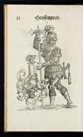 Picture 5 of 56 from Geschlechter Buch : darinn der loblichen kaiserlichẽ Reichs Statt Augspurg so vor fünffhundert vnd mehr Jaren hero, daselbst gewonet, vnd biss auff acht abgestorben auch deren so an der abgestorbnen stat eingenom̃en vnd erhöhet worden seyn : dessgleichen mit was Personen die Röm. Key. May. [et]c. am dritten Augusti im M.D.XLVIIII. Jare ain new Regiment von Raht vnd Gericht auch alle Empter besetzt hat : sampt aines jeden Geschlechts Wapen, Zeichen, Schilt vnd Helm, auch Ankunfft vnd Herkommen : alles mit künstlichen Figuren angezeigt, vnd allen Kunstliebhabern jetzt widerumb an Tag gegeben (1580), leaf 19