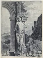 Picture 4 of 37 from Theatrvm pictorivm : in quo exhibentur ipsius manu delineatæ, eiusque curâ in æs incise picturæ, archetipæ Italicæ, quas ipse ser.mus Archdux in pinacothecam suam Bruxellis collegit (1684), leaf 62
