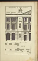 An illustration from Monumens érigés en France à la gloire de Louis XV : précédés d'un tableau du progrès des arts & des sciences sous ce règne, ainsi que d'une description des honneurs & des monumens de gloire accordés aux grands hommes, tant chez les anciens que chez les modernes : et suivis d'un choix des principaux projets qui ont été proposés, pour placer la statue du roi dans les différens quartiers de Paris (1767)