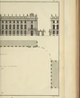 An illustration from Monumens érigés en France à la gloire de Louis XV : précédés d'un tableau du progrès des arts & des sciences sous ce règne, ainsi que d'une description des honneurs & des monumens de gloire accordés aux grands hommes, tant chez les anciens que chez les modernes : et suivis d'un choix des principaux projets qui ont été proposés, pour placer la statue du roi dans les différens quartiers de Paris (1767)