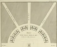 Picture 77 of 78 from Monumens érigés en France à la gloire de Louis XV : précédés d'un tableau du progrès des arts & des sciences sous ce règne, ainsi que d'une description des honneurs & des monumens de gloire accordés aux grands hommes, tant chez les anciens que chez les modernes : et suivis d'un choix des principaux projets qui ont été proposés, pour placer la statue du roi dans les différens quartiers de Paris (1767), leaf 386