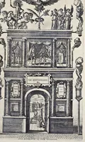 An illustration from Descriptio pvblicae gratvlationis, spectacvlorvm et lvdorvm in adventv Sereniss. Principis Ernesti Archidvcis Avstriae ... an. M.D.XCIIII. XVIII. kal. Ivlias, aliisqve diebvs Antverpiae editorvm : cvi est praefixa de Belgij principatu a romano in ea prouincia imperio ad nostra us[que] tempora breuis narratio ... : cum carmine panegyrico in eiusdem Principis Ernesti ... aduentum : accessit denique oratio funebris in Archiducis Ernesti obitum ijsdem prouincijs luctuosissimum (1595)