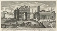 An illustration from Vestigi delle antichità di Roma, Tivoli, Pozzvolo et altri lvochi (1660)