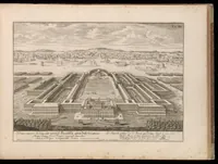 An illustration from Entwurff einer historischen Architectur : in Abbildung unterschiedener berühmten Gebäude, des Alterthums, und fremder Völcker, umb aus den Geschicht-Büchern, Gedächtnüss-Müntzen, Ruinen, und eigeholten wahrhafften Abrissen, von Augen zu stellen. In dem ersten Buche. Die von der Zeit vergrabene Bau-Arten der alten Jüden, Egÿptier, Sÿrer, Perser, und Griechen. In dem andren. Alte unbekante römische. In dem dritten. Einige fremde in- und ausser-europäische, als der Araber, und Türcken, etc. auch neue persianische, siamitische, sinesische und japonesische Gebäude. In dem vierten. Einige Gebäude von des autoris Erfindung und Zeichnung. (1725)