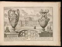 Picture 9 of 9 from Entwurff einer historischen Architectur : in Abbildung unterschiedener berühmten Gebäude, des Alterthums, und fremder Völcker, umb aus den Geschicht-Büchern, Gedächtnüss-Müntzen, Ruinen, und eigeholten wahrhafften Abrissen, von Augen zu stellen. In dem ersten Buche. Die von der Zeit vergrabene Bau-Arten der alten Jüden, Egÿptier, Sÿrer, Perser, und Griechen. In dem andren. Alte unbekante römische. In dem dritten. Einige fremde in- und ausser-europäische, als der Araber, und Türcken, etc. auch neue persianische, siamitische, sinesische und japonesische Gebäude. In dem vierten. Einige Gebäude von des autoris Erfindung und Zeichnung. (1725), leaf 232