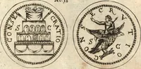 An illustration from Joh. Baptistae Casalii Romani De profanis et sacris veteribus ritibus opus tripartitum : cujus prima pars agit de profanis Ægyptiorum ritibus ... ; secunda pars agit de profanis Romanorum ritibus ... ; tertia pars agit de sacris Christianorum ritibus ... ; accedunt indices capitum, rerum item & verborum copiosissimi, & accuratissimi (1681)
