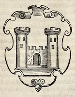 An illustration from Pandectae trivmphales, siue, Pomparvm et festorvm ac solennivm apparatvvm, conviviorvm, spectacvlorvm, simvlacrorvm bellicorvm equestrivm et pedestrivm, navmachiarum, ludorum deniq[ue] omnium nobiliorum, quot hactenus vbiq[ue] gentium re bello bene gesta ... edita concelebrataque sunt, tomi dvo : qvorvm prior de trivmphis ... heroum ... tractat : posterior ... hastilvdiorvm per Germaniam tradit initia ... (1586)