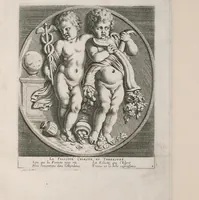 An illustration from Les vertus innocentes ou leurs simboles sous des figures d'enfans : necessaires aux amateurs de la muette poesie, & de la pinture parlante