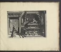An illustration from Artis perspectiuae plurium generum elegantissimae formulae [graphic], multigenis fontibus, nonnullisq[ue] hortulis affabre factis exornatae, in cõmodum artificum, eorumq[ue] qui architectura, aedificiorumq[ue] cõmensurata uarietate delectantur, antea nunquam impressae (1568)