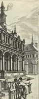 An illustration from Artis perspectiuae plurium generum elegantissimae formulae [graphic], multigenis fontibus, nonnullisq[ue] hortulis affabre factis exornatae, in cõmodum artificum, eorumq[ue] qui architectura, aedificiorumq[ue] cõmensurata uarietate delectantur, antea nunquam impressae (1568)