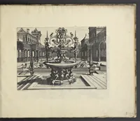 An illustration from Artis perspectiuae plurium generum elegantissimae formulae [graphic], multigenis fontibus, nonnullisq[ue] hortulis affabre factis exornatae, in cõmodum artificum, eorumq[ue] qui architectura, aedificiorumq[ue] cõmensurata uarietate delectantur, antea nunquam impressae (1568)