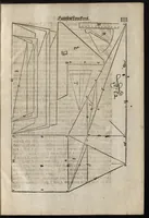 Picture 3 of 9 from Perspectiva : hierinnen auffs kürtzte beschrieben, mit Exempeln eröffnet vnd an Tag gegeben wird, ein newer besonder kurtzer, doch gerechter vnd sehr leichter Weg, wie allerley Ding, es seyen Corpora, Gebäw, oder was möglich zuerdencken vnd in Grund zulegen ist, verruckt oder vnverruckt, ferner in die Perspectif gebracht werden mag, ohn einige vergebliche Linie, Riss vnd Puncten [et]c, dergleichen Weg bisshero noch nicht bekannt gewesen (1595), leaf 22