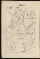 Picture 7 of 9 from Perspectiva : hierinnen auffs kürtzte beschrieben, mit Exempeln eröffnet vnd an Tag gegeben wird, ein newer besonder kurtzer, doch gerechter vnd sehr leichter Weg, wie allerley Ding, es seyen Corpora, Gebäw, oder was möglich zuerdencken vnd in Grund zulegen ist, verruckt oder vnverruckt, ferner in die Perspectif gebracht werden mag, ohn einige vergebliche Linie, Riss vnd Puncten [et]c, dergleichen Weg bisshero noch nicht bekannt gewesen (1595), leaf 67