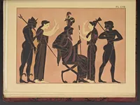 An illustration from Élite des monuments céramographiques; matériaux pour l'histoire des religions et des moeurs de l'antiquité; (1844)