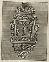 Picture 40 of 41 from Neues Zieratenbuch, den Schreinern, Tischlern oder Küstlern und Bildhauer[n] sehr dienstlich (1650), leaf 104