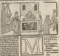 An illustration from Habes, candide lector, Pvb. Ovidii Nasonis Heroides : collatis quampluribus tam ueteribus q[uam] recentioribus codicibus quamemendatissimas (1538)