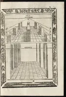 An illustration from Paradossi per pratticare la prospettiva senza saperla, fiori, per facilitare l'intelligenza, frutti, per non operare alla cieca. Cognitioni necessarie à pittori, scultori, architetti, ed à qualunque si diletta di disegno (1683)