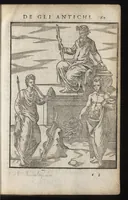 Picture 6 of 33 from Le imagini de i dei de gli antichi : nelle qvali si contengono gl'idoli, riti, ceremonie, & altre cose appartenenti alla religione de gli antichi, con la loro espositione & con bellissime & accomodate figure nouamente ristampate et con esserui citati i luoci de gli autori stessi di donde molte cose sono cauate con molta diligenza riuiste e ricorrette (1581), leaf 130