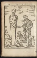 An illustration from Le imagini de i dei de gli antichi : nelle qvali si contengono gl'idoli, riti, ceremonie, & altre cose appartenenti alla religione de gli antichi, con la loro espositione & con bellissime & accomodate figure nouamente ristampate et con esserui citati i luoci de gli autori stessi di donde molte cose sono cauate con molta diligenza riuiste e ricorrette (1581)