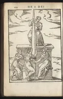 An illustration from Le imagini de i dei de gli antichi : nelle qvali si contengono gl'idoli, riti, ceremonie, & altre cose appartenenti alla religione de gli antichi, con la loro espositione & con bellissime & accomodate figure nouamente ristampate et con esserui citati i luoci de gli autori stessi di donde molte cose sono cauate con molta diligenza riuiste e ricorrette (1581)