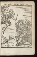 Picture 20 of 33 from Le imagini de i dei de gli antichi : nelle qvali si contengono gl'idoli, riti, ceremonie, & altre cose appartenenti alla religione de gli antichi, con la loro espositione & con bellissime & accomodate figure nouamente ristampate et con esserui citati i luoci de gli autori stessi di donde molte cose sono cauate con molta diligenza riuiste e ricorrette (1581), leaf 338