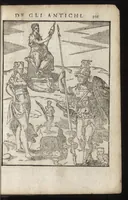 An illustration from Le imagini de i dei de gli antichi : nelle qvali si contengono gl'idoli, riti, ceremonie, & altre cose appartenenti alla religione de gli antichi, con la loro espositione & con bellissime & accomodate figure nouamente ristampate et con esserui citati i luoci de gli autori stessi di donde molte cose sono cauate con molta diligenza riuiste e ricorrette (1581)
