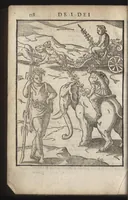 An illustration from Le imagini de i dei de gli antichi : nelle qvali si contengono gl'idoli, riti, ceremonie, & altre cose appartenenti alla religione de gli antichi, con la loro espositione & con bellissime & accomodate figure nouamente ristampate et con esserui citati i luoci de gli autori stessi di donde molte cose sono cauate con molta diligenza riuiste e ricorrette (1581)