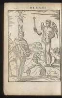An illustration from Le imagini de i dei de gli antichi : nelle qvali si contengono gl'idoli, riti, ceremonie, & altre cose appartenenti alla religione de gli antichi, con la loro espositione & con bellissime & accomodate figure nouamente ristampate et con esserui citati i luoci de gli autori stessi di donde molte cose sono cauate con molta diligenza riuiste e ricorrette (1581)
