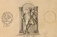 An illustration from Hercvles Ethnicorvm ex variis antiqvitatvm reliqviis delineatvs : additis in fine modernis qvibvsdam ejusdem argumenti pictvris (1705)