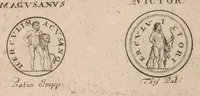 An illustration from Hercvles Ethnicorvm ex variis antiqvitatvm reliqviis delineatvs : additis in fine modernis qvibvsdam ejusdem argumenti pictvris (1705)