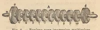 Picture 11 of 14 from Méthode pratique d'impression des tissus en couleurs : mates, dorées, argentées, bronzées, veloutées et perlées : applicable aus étoffes reteintes, aux tissus en pièces, aus rubans, aux peaux, toiles cirées, moleskines, aux papiers de fantaisie, à la chapellerie, aux cachets et marques de fabrique, etc (1873), leaf 51