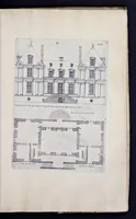 An illustration from Liure d'architecture de Iacques Androuet, du Cerceau : auquel sont contenues diuerses ordonnances de plants et éleuations de bastiment pour seigneurs, gentilshommes, & autres ... : tres-vtile et necessaire a ceux qui veulent bastir, à ce qu'ils soient instruits, & cognoissent les frais & la despense qu'il y conuient faire (1615)