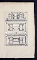 An illustration from Liure d'architecture de Iacques Androuet, du Cerceau : auquel sont contenues diuerses ordonnances de plants et éleuations de bastiment pour seigneurs, gentilshommes, & autres ... : tres-vtile et necessaire a ceux qui veulent bastir, à ce qu'ils soient instruits, & cognoissent les frais & la despense qu'il y conuient faire (1615)