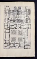 An illustration from Liure d'architecture de Iacques Androuet, du Cerceau : auquel sont contenues diuerses ordonnances de plants et éleuations de bastiment pour seigneurs, gentilshommes, & autres ... : tres-vtile et necessaire a ceux qui veulent bastir, à ce qu'ils soient instruits, & cognoissent les frais & la despense qu'il y conuient faire (1615)