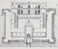 Picture 8 of 29 from Liure d'architecture de Iacques Androuet, du Cerceau : auquel sont contenues diuerses ordonnances de plants et éleuations de bastiment pour seigneurs, gentilshommes, & autres ... : tres-vtile et necessaire a ceux qui veulent bastir, à ce qu'ils soient instruits, & cognoissent les frais & la despense qu'il y conuient faire (1615), leaf 84