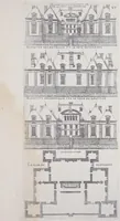 An illustration from Liure d'architecture de Iacques Androuet, du Cerceau : auquel sont contenues diuerses ordonnances de plants et éleuations de bastiment pour seigneurs, gentilshommes, & autres ... : tres-vtile et necessaire a ceux qui veulent bastir, à ce qu'ils soient instruits, & cognoissent les frais & la despense qu'il y conuient faire (1615)