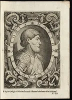 An illustration from Le vite de i dodeci visconti che signoreggiarono Milano (1645)