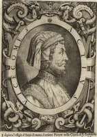 An illustration from Le vite de i dodeci visconti che signoreggiarono Milano (1645)