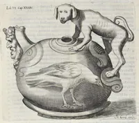 Picture 14 of 48 from De lucernis antiquorum reconditis libb. sex : in quibus earum recens inuentarum adhuc ardentium obseruationes multae primum afferuntur ... : explicatis diligenter abditissimis quaestionibus de ignium causis, origine, varietate, duratione, motu, & extinctu, de antiperistasi, fumo, cinere, lentore, mistis incombustibilibus, brutorum funeribus, & alijs naturae arcanis ... (1652), leaf 429