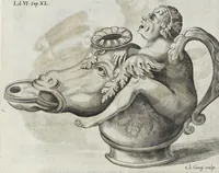Picture 16 of 48 from De lucernis antiquorum reconditis libb. sex : in quibus earum recens inuentarum adhuc ardentium obseruationes multae primum afferuntur ... : explicatis diligenter abditissimis quaestionibus de ignium causis, origine, varietate, duratione, motu, & extinctu, de antiperistasi, fumo, cinere, lentore, mistis incombustibilibus, brutorum funeribus, & alijs naturae arcanis ... (1652), leaf 437